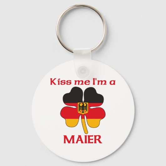 Persoonlijke Duitse Kus Ik ben Maier Sleutelhanger (Voorkant)