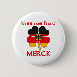 Persoonlijke Duitse Kus Ik ben Merck Ronde Button 5,7 Cm