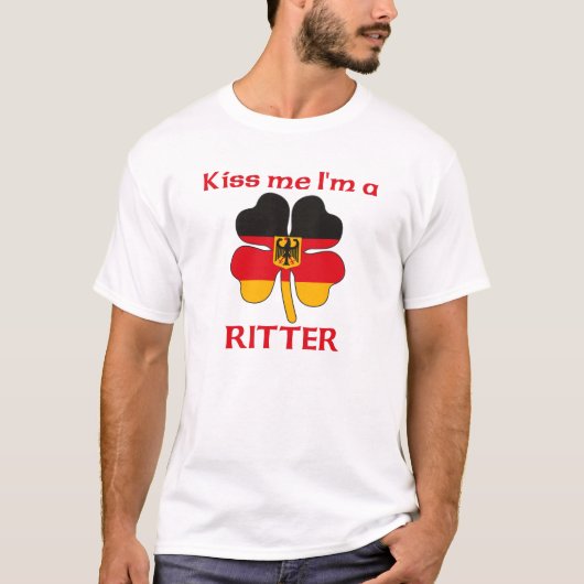 Persoonlijke Duitse kus Ik ben Ritter T-shirt (Voorkant)