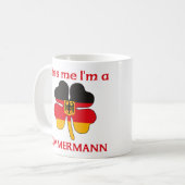 Persoonlijke Duitse kus Ik ben Zimmermann Koffiemok (Voorkant links)