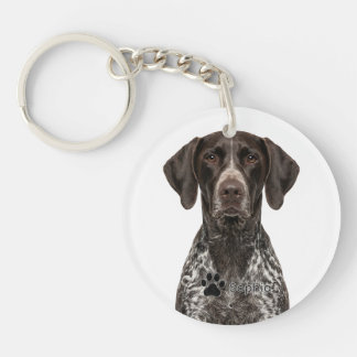 Persoonlijke Duitse Lever Pointer Hond Sleutelhang Sleutelhanger