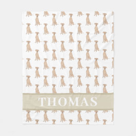 Persoonlijke Duitse Pinscher Fleece Deken