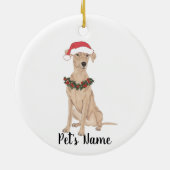 Persoonlijke Duitse Pinscher Kerst Keramisch Ornament (Achterkant)