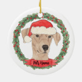 Persoonlijke Duitse Pinscher Kerst Keramisch Ornament (Achterkant)