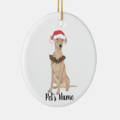 Persoonlijke Duitse Pinscher Kerstmis Keramisch Ornament (Rechts)