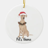 Persoonlijke Duitse Pinscher Kerstmis Keramisch Ornament (Voorkant)