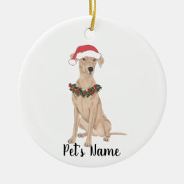 Persoonlijke Duitse Pinscher Kerstmis Keramisch Ornament