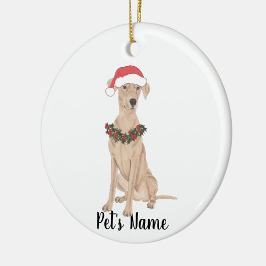 Persoonlijke Duitse Pinscher Kerstmis Keramisch Ornament (Links)