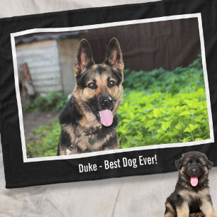 Persoonlijke Duitse Shepherd Dog Foto, naam van ho Fleece Deken