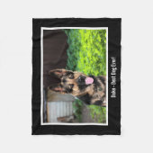 Persoonlijke Duitse Shepherd Dog Foto, naam van ho Fleece Deken (Voorkant)