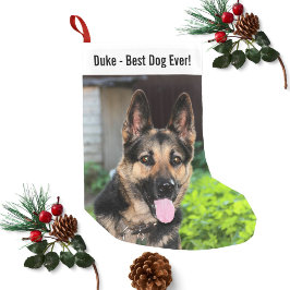 Persoonlijke Duitse Shepherd Dog Foto, naam van ho Kleine Kerstsok
