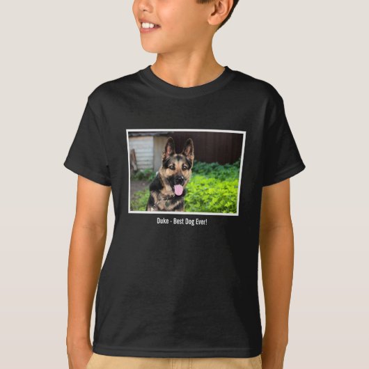 Persoonlijke Duitse Shepherd Dog Foto, naam van ho T-shirt (Voorkant)