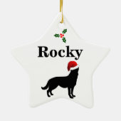 Persoonlijke Duitse Shepherd Dog Keramisch Ornament (Achterkant)