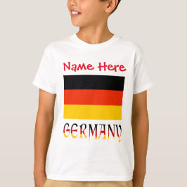 Persoonlijke Duitse Vlag Erfgoed Jongens' T-shirt