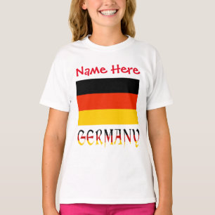 Persoonlijke Duitse Vlag Erfgoed Meisjes- T-shirt
