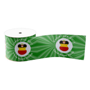 Persoonlijke Duitse Vlag Kerstengel Grosgrain Lint