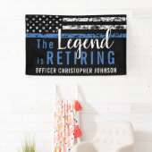 Persoonlijke Dune Policiedienst Thin Blue Line Pen Spandoek (Insitu)