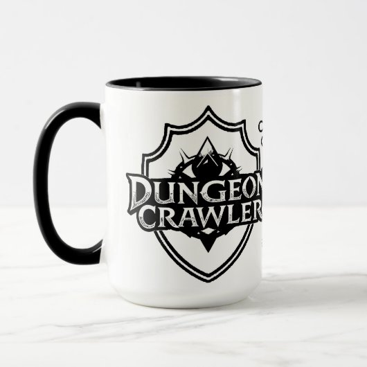 Persoonlijke Dungeon Crawler Wit En Zwart Mok (Links)