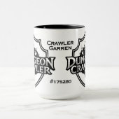 Persoonlijke Dungeon Crawler Wit En Zwart Mok (Midden)