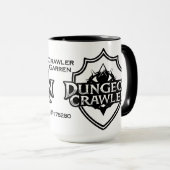 Persoonlijke Dungeon Crawler Wit En Zwart Mok (Voorkant rechts)