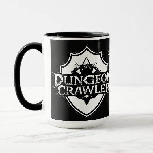 Persoonlijke Dungeon Crawler Zwart En Wit Mok (Links)