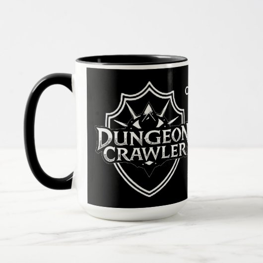 Persoonlijke Dungeon Crawler Zwart Mok (Links)