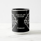 Persoonlijke Dungeon Crawler Zwart Mok (Midden)