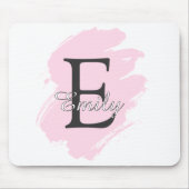 Persoonlijke Dusty Rose Monogram Muismat (Voorkant)