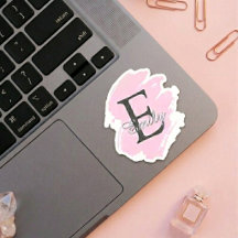 Persoonlijke Dusty Rose Monogramstickers