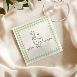 Persoonlijke Dwaas Gans Baby Shower Baby Borrel Servet
