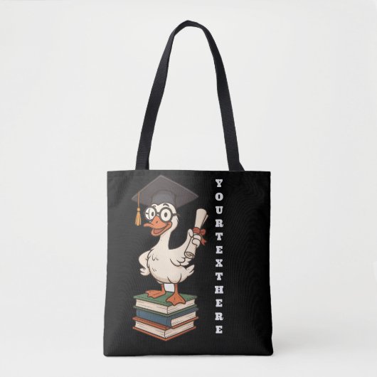 Persoonlijke Dwaas Ganzen Afstuderen Tote Bag (Voorkant)