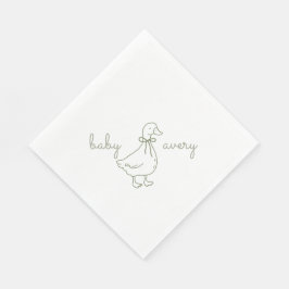 Persoonlijke Dwaas Ganzenei Baby Shower Baby Show Servet