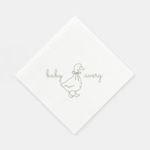 Persoonlijke Dwaas Ganzenei Baby Shower  Baby Show Servet