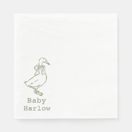 Persoonlijke Dwaze Gans Baby Shower Servet