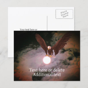 Persoonlijke Dwergarend Volle Maan Fantasie  Briefkaart