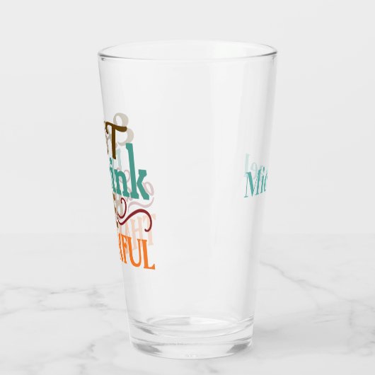 Persoonlijke Eat Drink & Wees dankbaar Glas (Links)
