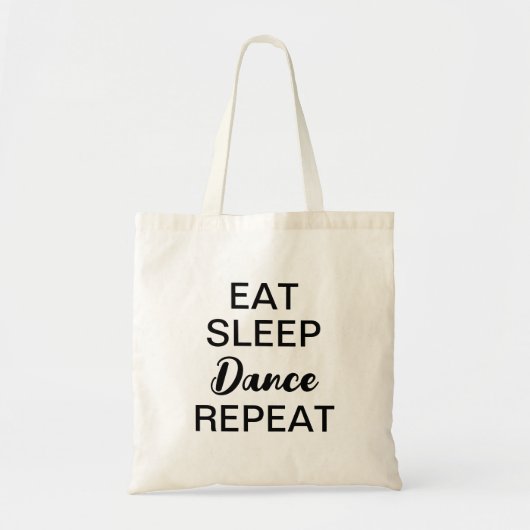 Persoonlijke Eat Sleep Dance Herhaal Canvas tas (Voorkant)