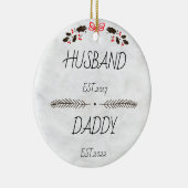 Persoonlijke echtgenoot papa - Nieuwe papa Gift Keramisch Ornament (Rechts)