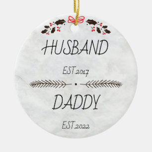 Persoonlijke echtgenoot papa - Nieuwe papa Gift Keramisch Ornament
