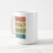 Persoonlijke "Echtgenote Moeder Baas Makelaar" Koffiemok (Voorkant links)