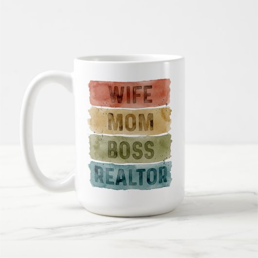 Persoonlijke "Echtgenote Moeder Baas Makelaar" Koffiemok (Links)