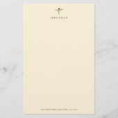 Persoonlijke Ecru Hummingbird Stationery Briefpapier (Voorkant)
