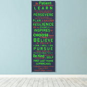 Persoonlijke Edgy Tiener Inspirerende Typografie Canvas Afdruk (Insitu (Houten vloer))