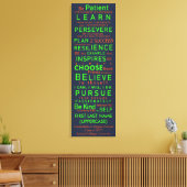 Persoonlijke Edgy Tiener Inspirerende Typografie Canvas Afdruk (Insitu (Woonkamer))