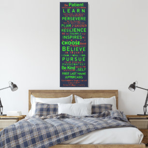 Persoonlijke Edgy Tiener Inspirerende Typografie Canvas Afdruk