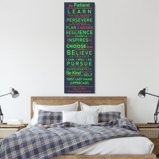 Persoonlijke Edgy Tiener Inspirerende Typografie Canvas Afdruk (Insitu (Slaapkamer))