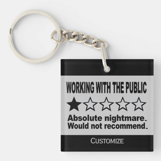 Persoonlijke één sterrenkorting sleutelhanger (voorkant)