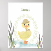 Persoonlijke Eend Eendje met Vlinderdasje Poster (Voorkant)