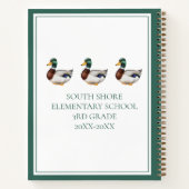 Persoonlijke eend met preppy uitstraling notitieboek (Achterkant)