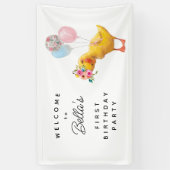 Persoonlijke eend verjaardagsachtergrond, Eend ver Spandoek (Verticaal)